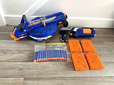 Buy Nerf N-Strike Elite Hail-Fire Blaster + Strongarm, 4 X Magazines, 30x Darts Set • 14.50£