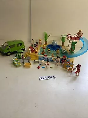 Buy Playmobil Swimming Pool And Car  • 24.99£