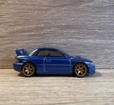 Buy Hot Wheels 98 Subaru Impreza 22B Sti Version Blue Custom Real Rider Rubber Tyres • 20£