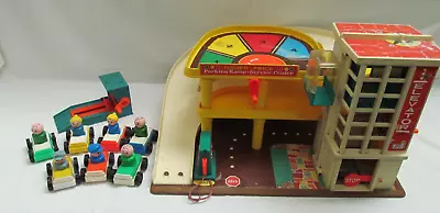 Buy Vintage Fisher Price  Parking Ramp & Service Center  903 With 7 Figures • 10£