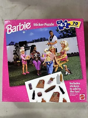 Buy Vintage Mattel Barbie Sticker Puzzle New Sealed Barbie Picnic 41650 C35 • 27.95£