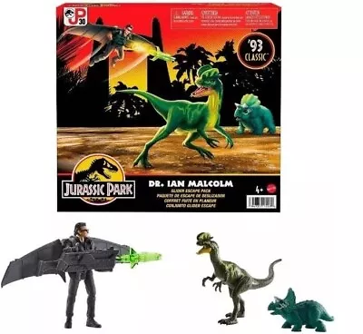Buy Jurassic Park '93 Classic - Dr. Ian Malcolm W/ Glider Escape Pack Action Figure • 34.99£