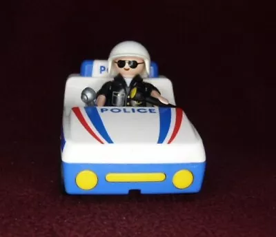 Buy Playmobil  Police Car And Policeman, With Torch And Mike? Good Condition • 7£
