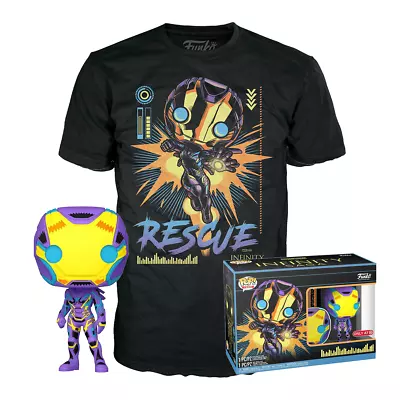 Buy Funko POP! & Tee Marvel Rescue (Blacklight) Infinity Saga Vinyl Figure New • 28.95£