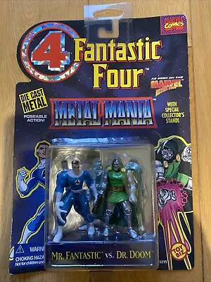 Buy Mr Fantastic Vs Dr Doom Metal Mania Fantastic Four Figures Marvel ToyBiz • 10£