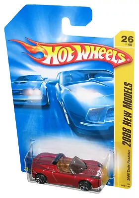 Buy Hot Wheels 2008 New Models 26/40 Tesla Roadster Red Toy Car 026/196 • 16.51£