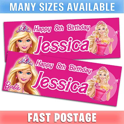 Buy Princess Barbie Doll Animated Netflix TV Show Personalised Birthday Party Banner • 5.99£