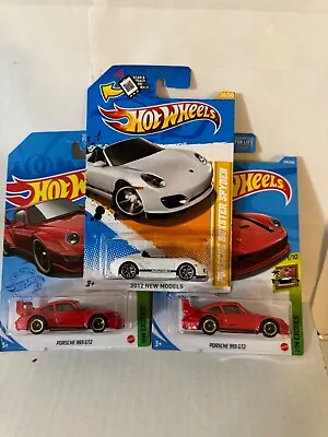 Buy Hot Wheels Lot 3x Porsche 993 GT2 Exotics & Boxster Spyder '12 New Models L15 • 17.38£