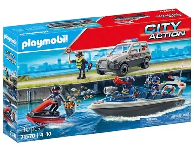 Buy Playmobil City Action 71570 Police Rescue Mission On The Water Boat Chase Thief  • 38.99£
