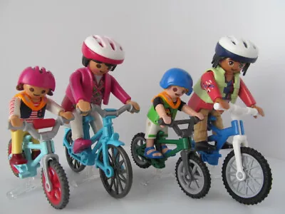 Buy Playmobil Dollshouse Family Figures & Bikes: Mum, Dad, Little Girl & Boy NEW • 16.99£