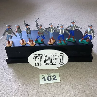 Buy Vintage Timpo American Confederate Cavalry Infantry Soldiers 1 With Black Braces • 29.99£