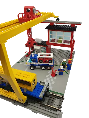 Buy Lego® 9V RC TRAIN Railway 4555 Station Container Cargo Loading Waggon Carriage A • 147.92£