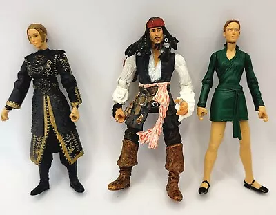 Buy Pirates Of The Caribbean 3.75”  Action Figures X3 Jack Sparrow & Elizabeth Swann • 12£