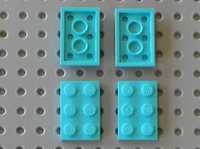 Buy 4 X LEGO Medium Azure Plate 2x3 Ref 3021 Set 41085 41006 77200 71016 75904 10241 • 2.01£