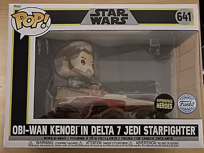Buy #641 Obi-Wan Kenobi Delta 7 Jedi Starfighter Star Wars - Damaged Box Funko POP • 29.99£