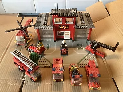 Buy LEGO Town: Vintage Fire Station And 6 Fire Vehicles Base Board Pre Owned • 39.99£