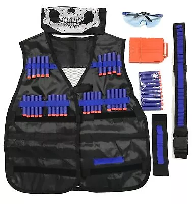 Buy HASTHIP Tactical Vest Kit Compatible With Nerf Guns N-Strike Elite Blue 1Set • 44.83£