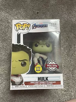 Buy Hulk Avengers Endgame Marvel Funko Pop #451 Special Edition Glow In The Dark • 7£