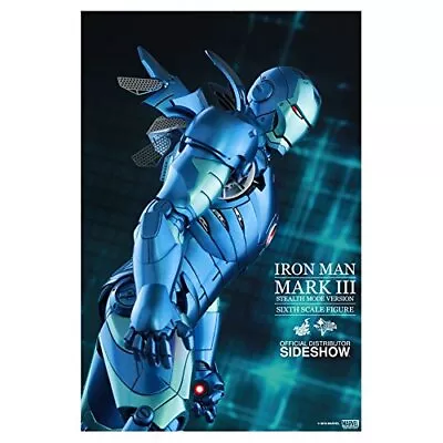 Buy Movie Masterpiece DIECAST 1/6 Scale Figure Iron Man Mark 3 Blue Stealth Version • 247.16£