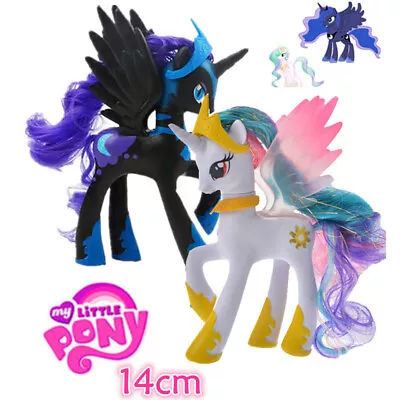 Buy 14CM My Little Pony Cartoon Figures Nightmare Night Princess Luna PVC Toy Horses • 7.80£