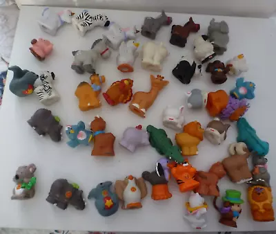 Buy 46   Vintage FISHER  PRICE ANIMAL FIGURES - ZOO, PETS, SOME HAVE NUMBERS, CIRCUS • 45.99£