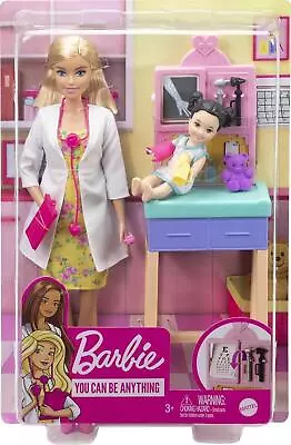 Buy Barbie Pediatrician Playset, Blonde Doll • 21.99£