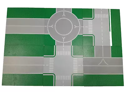 Buy Lego City Base Plates Roads Roundabout Junction Green Grey C62 P603 • 6.95£