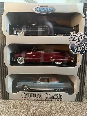 Buy 1:18 Anson Cadillac Classic Bonus 3 Car Pack #60197 • 180£