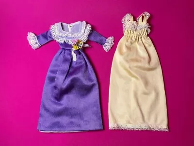 Buy My First Barbie 1984 Yellow Dress Mattel 7921 + Purple Gown Fit 12  Doll • 11.60£