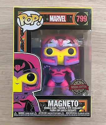Buy Funko Pop Marvel Magneto Black Light #799 + Free Protector • 14.99£
