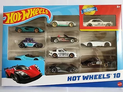 Buy 2024 Hot Wheels 10 Pack; SKYLINE, PORSCHE, McLAREN, LAMBORGHINI, MAZDA, JAGUAR. • 21.99£