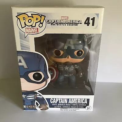 Buy Marvel Funko Pop! Captain America #41 9/10 Condition • 17£