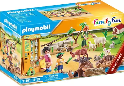 Buy Playmobil 71191 Family Fun Petting Zoo, Playset With Animals, Fun Imaginative 4+ • 24.95£