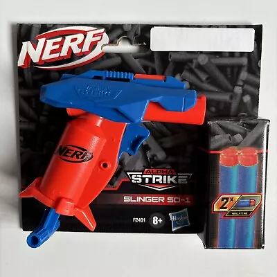 Buy Nerf Alpha Strike Slinger SD-1 Single-Fire Dart Blaster + 2 Darts • 6.99£