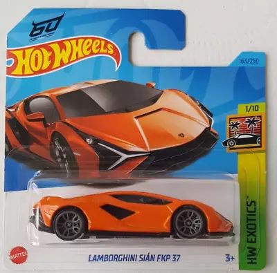 Buy Hot Wheels HW EXOTICS SHORT CARD 2023 LAMBORGHINI SIAN FKP 37 ORANGE • 7.19£