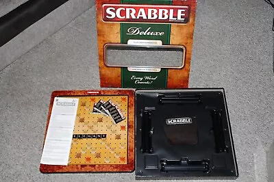 Buy Scrabble Deluxe Tile Lock Game With Low Profile Turntable - 2009 - 100% Complete • 39.99£