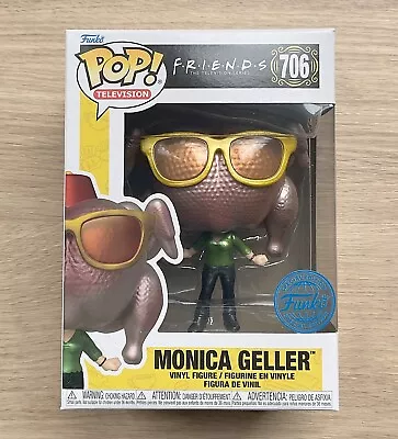 Buy Funko Pop Friends Monica Geller Turkey Head Metallic #706 + Free Protector • 34.99£