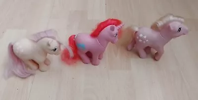 Buy My Little Pony Bundle G1 80s Lickity Split, Peachy & Happy Tails Unicorn Tabby • 30£