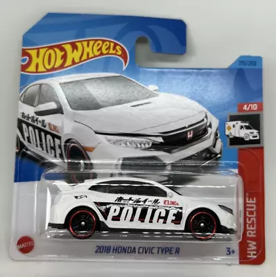 Buy Hot Wheels 2018 Honda Civic Type R White HW Rescue Number 215 New And Unopened • 24.99£