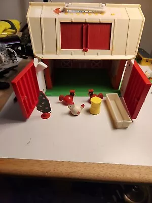 Buy Vintage 1967 Fisher Price Play Family Farm Barn With Original Items. • 22.99£