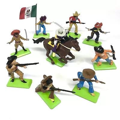 Buy Britains Deetail 9x Mexican Cowboys (including 1 Horse & Flag) #2 Made UK • 55£