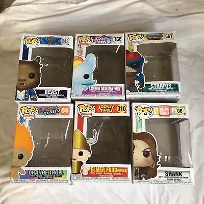 Buy 6 X Funko Pop Boxes And Inserts Bundle Trolls, Beast, Looney Tunes, Pony (lot 29 • 2.99£