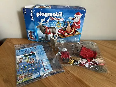 Buy Playmobil 5590 Christmas Santa Sleigh & Reindeer Rare With Box Contents Sealed • 34.99£