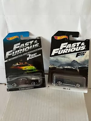 Buy Hot Wheels Lot 2x Fast & Furious '70 Dodge Charger R/T / Ford GT-40 A60 • 11.11£