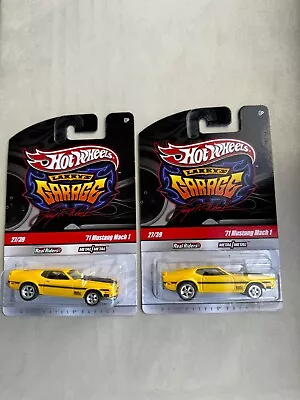 Buy Hot Wheels Lot 2x Larry's Garage '71 Mustang Mach 1 Yellow W/Chase K44 • 37.62£