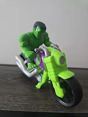 Buy Playskool Heroes Marvel Super Hero Adventures Hulk Figure & Motorcycle Hasbro • 7.39£