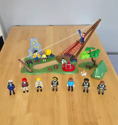 Buy Playmobil Playground Zipwire And Climbing Wall +7 Extra Characters,Tent,Campfire • 14.99£