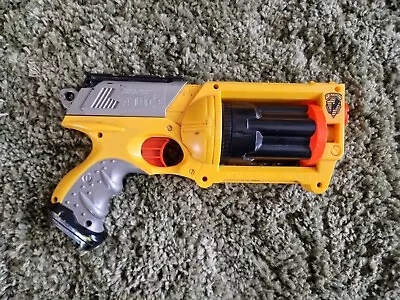 Buy Nerf Yellow N-Strike Maverick REV-6 Revolver Dart Gun Six Shooter  • 6.50£