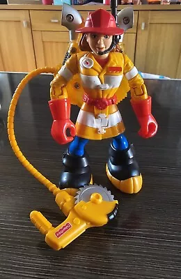 Buy Vintage 17cm Fisher Price Rescu Heroes Firefighter Action Figure Wendy Waters • 5£