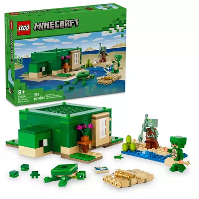 Buy LEGO Minecraft 21254 The Turtle Beach House Age 8+ 234pcs • 22.95£